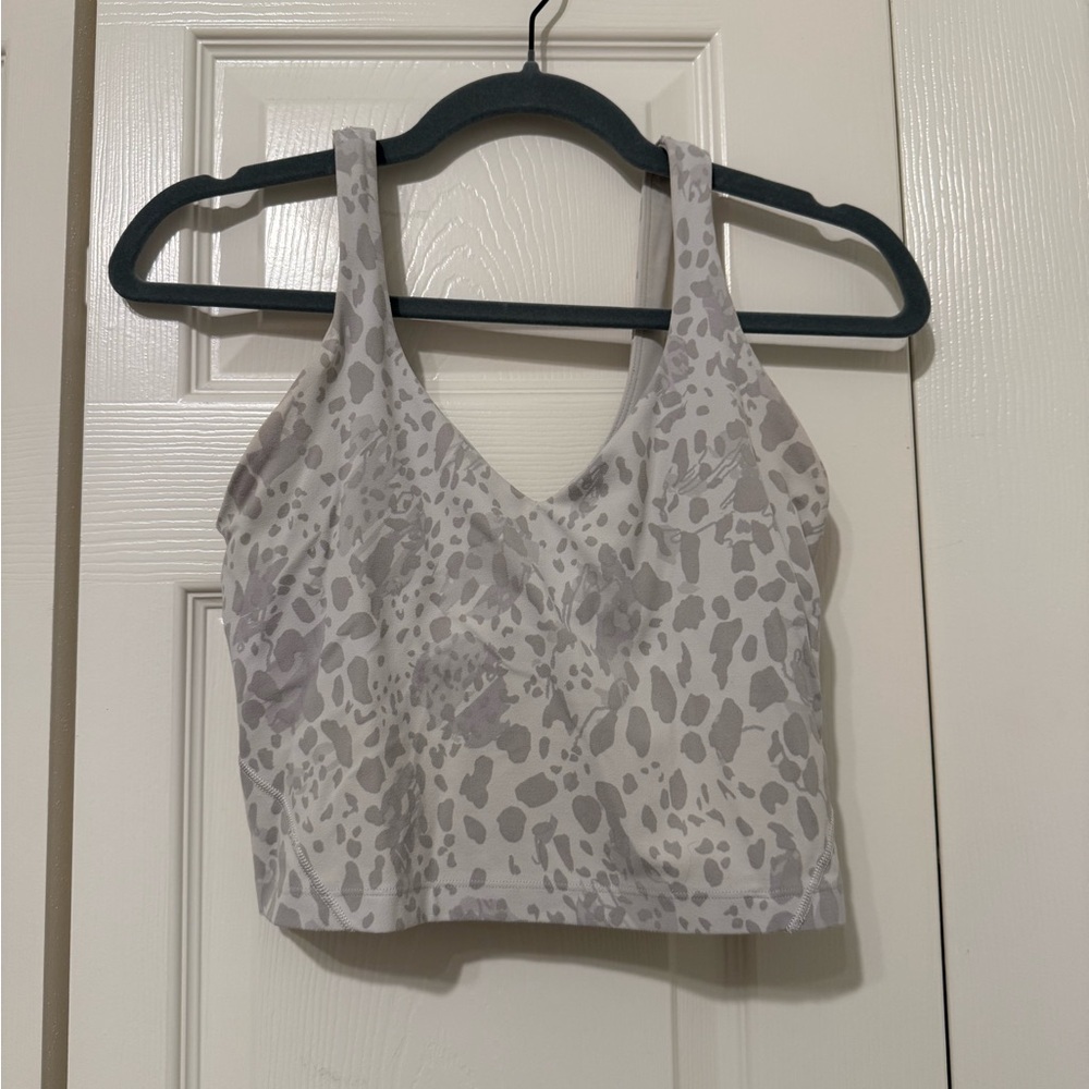 Gray Lululemon Leopard Print Align Tank